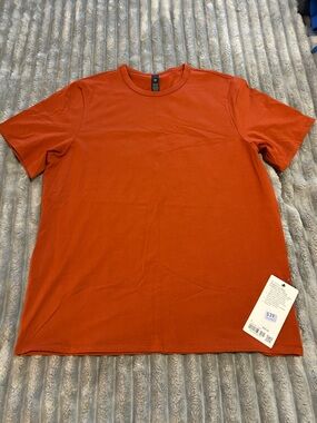 Lululemon Rust Orange Short Sleeve Classic-Fit T-Shirt - Size L